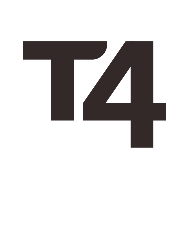 T4 Service Logo Weiß Badsanierung Renovierung Waghäusel